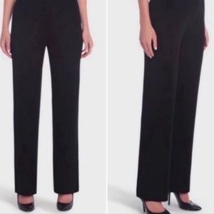 Exclusively Misook black acrylic pull on pants M